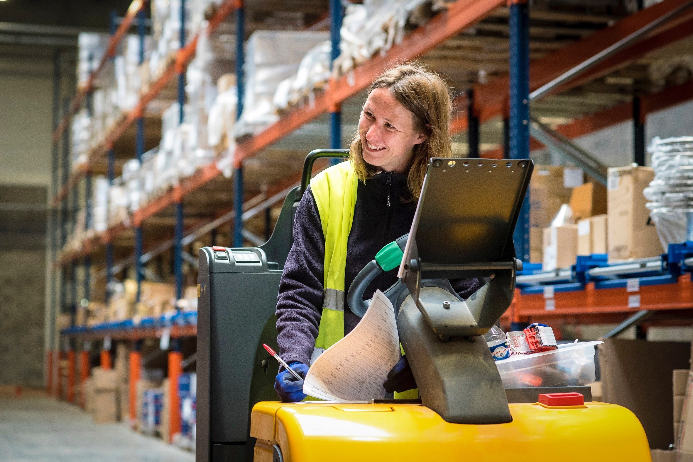 Checking customer orders in the Comptoir de Bretagne warehouse in Pacé, France