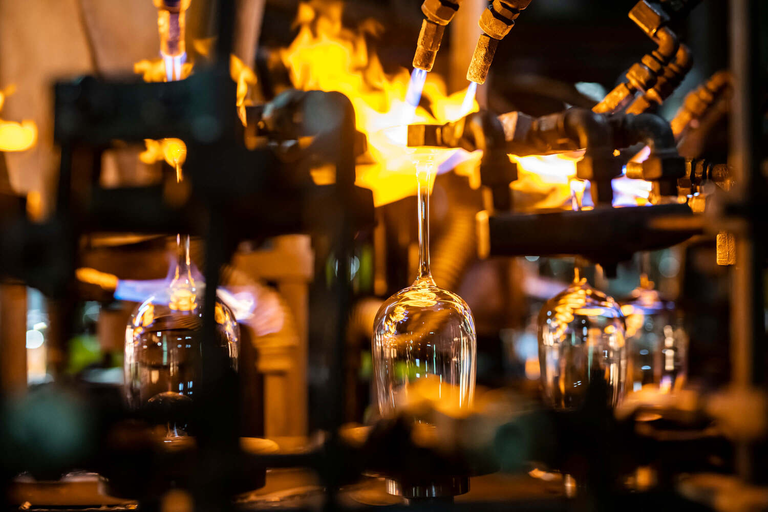 Photo de la production de verres de chez Arc France